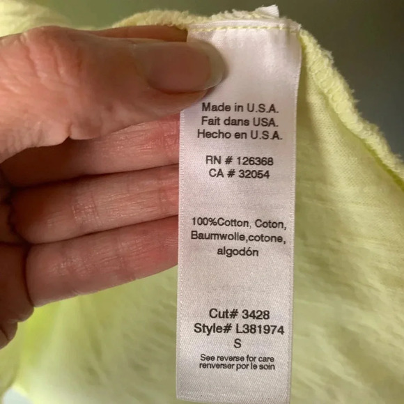 Anthropologie LOC tank top yellow small - Picture 5 of 6